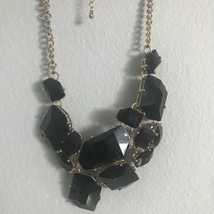 Black jeweled necklace